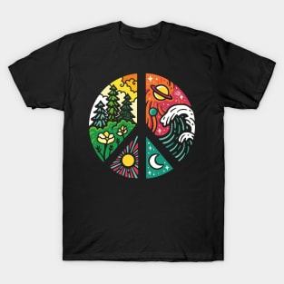 Harmony of Elements: Colorful Universe Tee T-Shirt